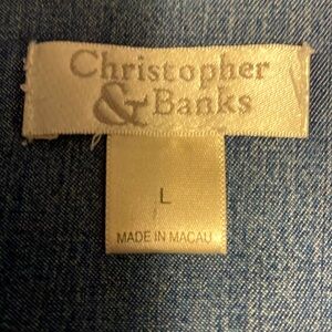 Christopher and banks denim light weight shacket size large